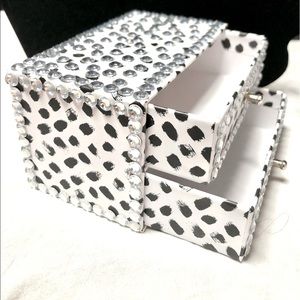 MINI DRESSER ARTS & CRAFTS handcrafted embellished/bedazzled mini drawer box NWT
